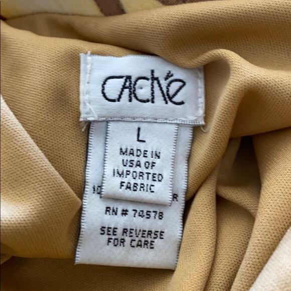 Cache vintage women’s size large leaf print slip on skirt - Picture 4 of 5